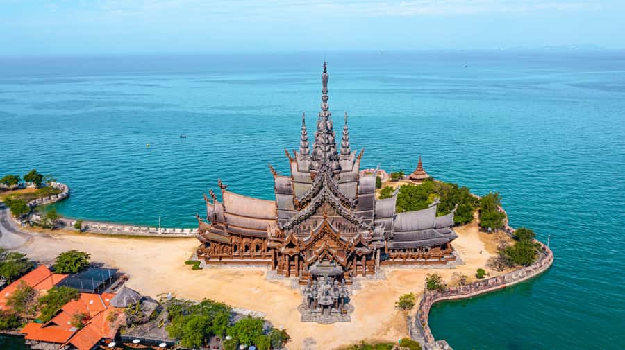 From Bangkok: The Sanctuary of Truth with Private Transfer - Prasat Sajja Tham: the mahogany-and-teak sanctuary at the center