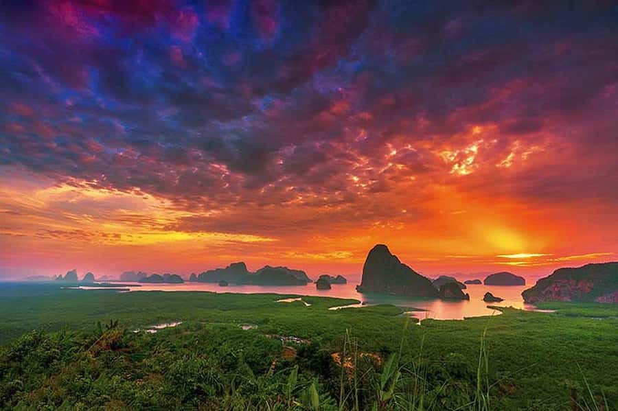 From Khao Lak: Premium James Bond Sunset and Canoe Adventure - Boat comfort and crowd reality (35 people doesn’t feel too huge)