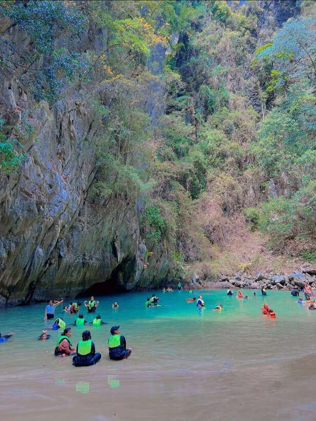 From Koh Lanta: 4 Islands Adventure- Emerald Cave&Koh Kradan - Morakot Cave (Emerald Cave): the emerald glow depends on timing