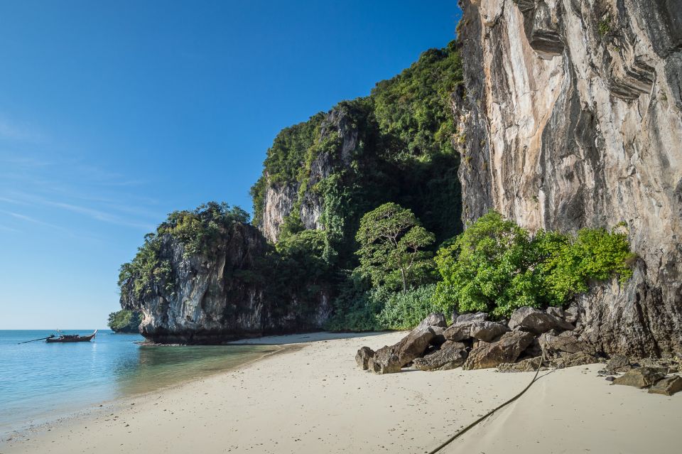 From Koh Yao Noi: 4 Islands Private Long-Tail Boat Tour - Stop 3: Poda Island, Bamboo Lowlands, Cliffs, and Beach Picnic Lunch