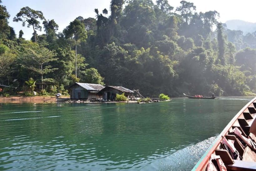 From Krabi: 1-Day Khao Sok & 2-Day Cheow Lan Lake Safari - Longtail boat early morning: misty lake time you can feel