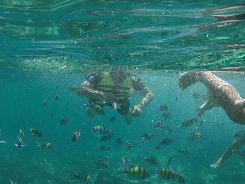 From Phi Phi Island: Exclusive Long Tail Experience - On the water: what cruising the Phi Phi coastline feels like