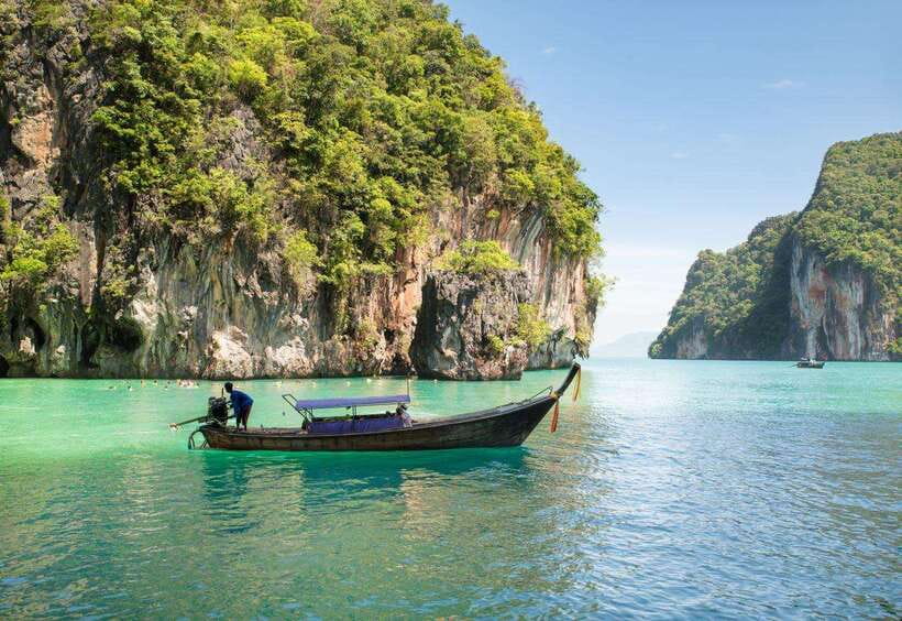 From Phi Phi islands: Phi Phi, Maya Area by longtail Boat - Key highlights at a glance