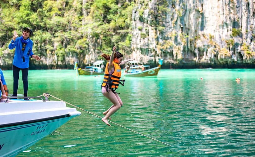 From Phi Phi: Sunset & Plankton Swim Tour By Speedboat - Monkey Beach and Shark Point: quick hits, big water energy