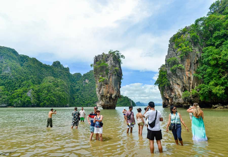 From Phuket: James Bond & Phang Nga Bay Tour by Longtail - Suwan Khuha Temple (Monkey Cave Temple): your culture warm-up stop