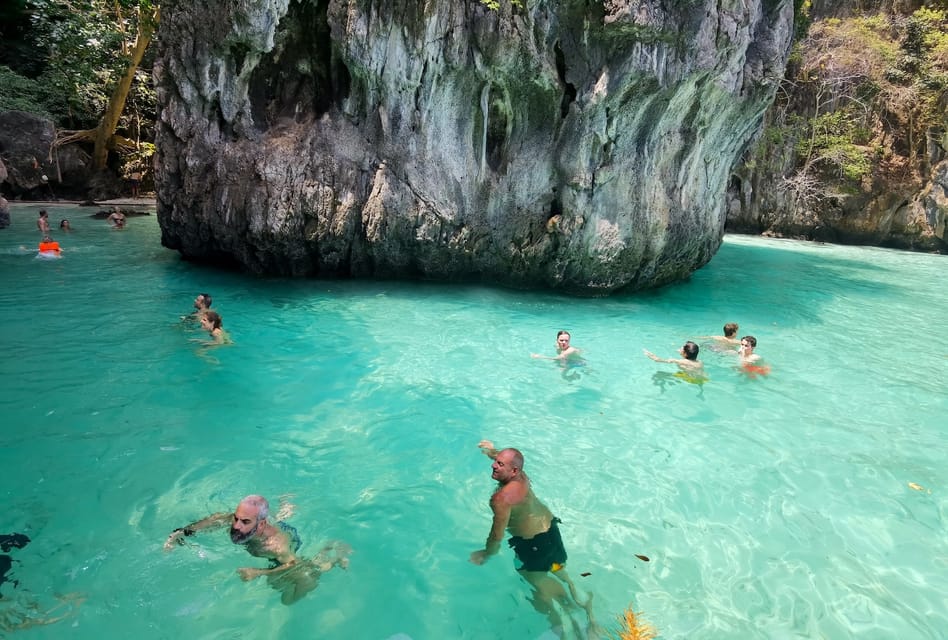 From Phuket: Krabi Transfer with Phi Phi Longtail Boat Tour - Pileh Lagoon: the swim-friendly canyon cove