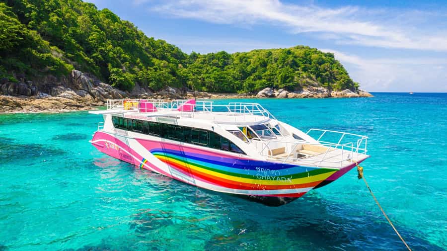 From Phuket: Lazy Snorkel & Explore at Bamboo & Phi Phi - The catamaran ride: fast, with a lot of sea-time built in