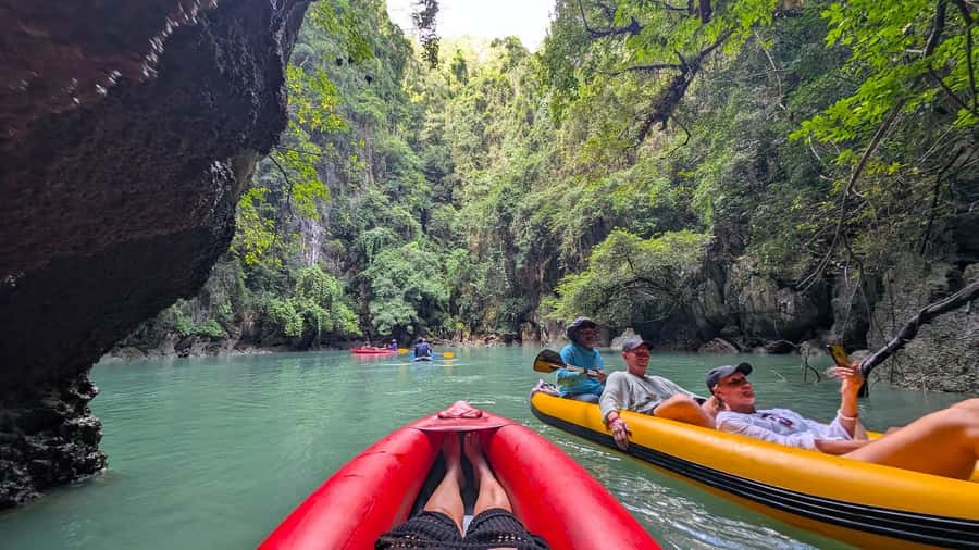 From Phuket: Premium Speedboat Tour to James Bond & Ko Panyi - Hong Island Canoeing: Paddling Through Caves and Worthy Awe