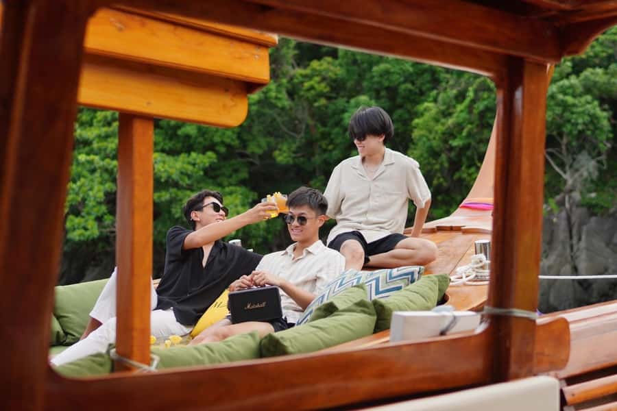 From Phuket : Private Luxury Long Boat to Khai Islands - Snorkeling at the calmest-feeling cove