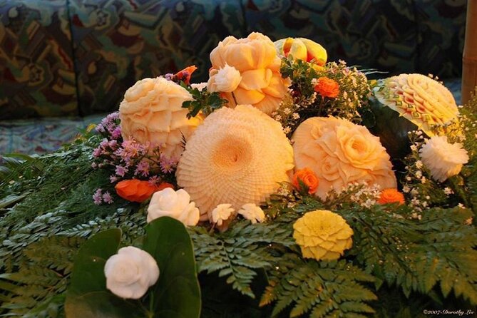 Full Day Professional Thai Fruit and Vegetable Carving Class - What you learn: Thai carving patterns, floral designs, and tradition