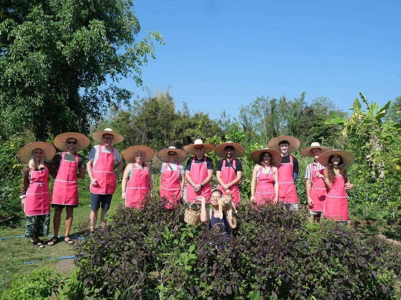 Full Day Thai Cooking Class in Organic Farm and Market - Eating in the organic kitchen garden: lunch that teaches you twice