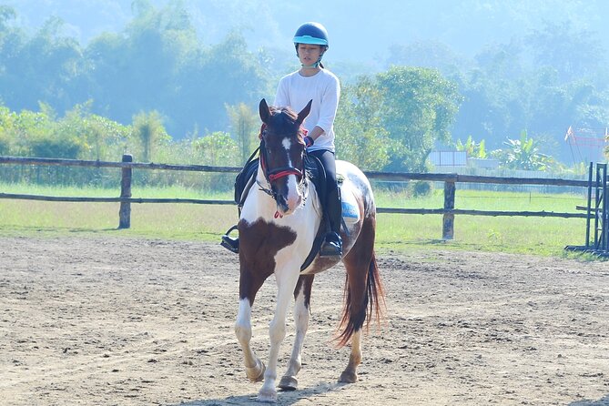 Horse Lesson+Riding+Wat Tonkwen wooden temple.Chiangmai - The Ride: Mountain Views and a Natural Path