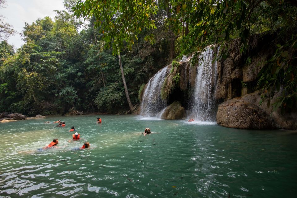 Kanchanaburi: Erawan Waterfall & Train Full-Day Tour - Erawan National Park and the 7-Tier Waterfall