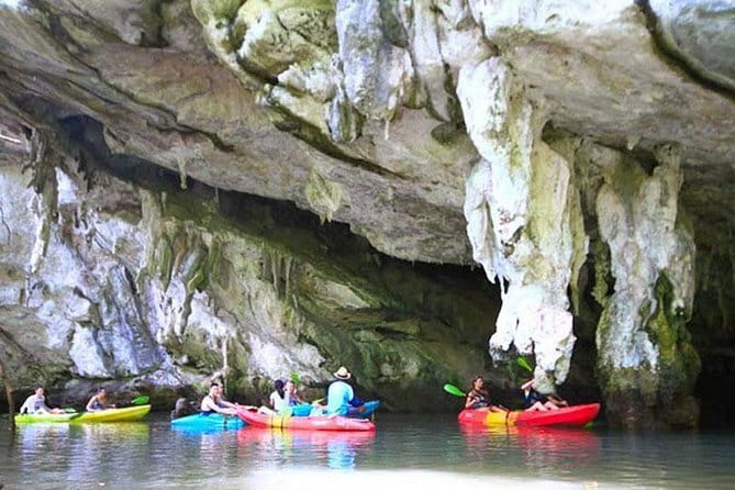 Kayaking Klongroot-Klongnamsai - Swimming in the spring lagoon: the best part, with one trade-off