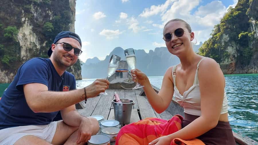 Khao Sok: Cheow Lan Lake Sunset Cruise w/ Drinks - From Ratchaprapha Marina to the Long-Tail Boat Ride