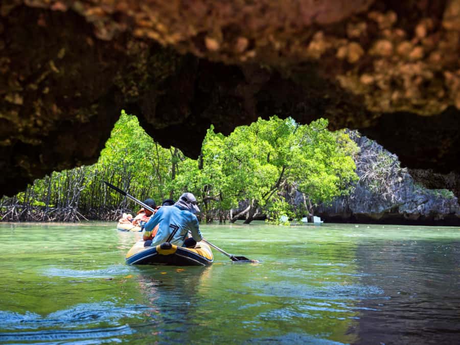 Ko Lanta: Private Sunset Long-Tail Boat Adventure Tour - Back toward the pier: the mangroves set the mood for sunset