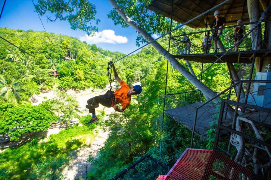 Ko Pha Ngan: Sky-High Zipline & Wang Sai Waterfall Views - Sky Bridge Walking: Bird’s-Eye Views Without the Countdown Feeling
