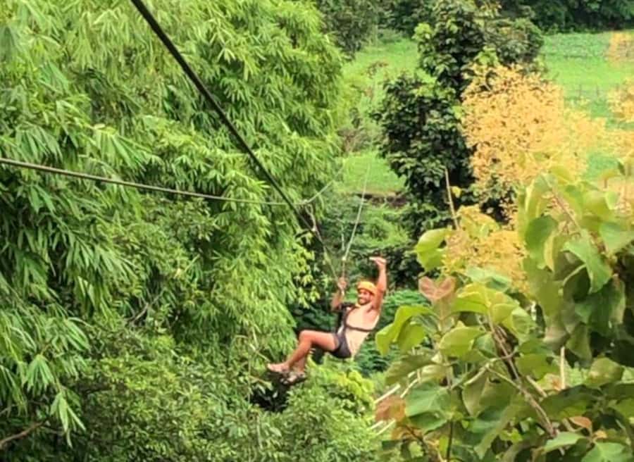 Ko Samui: Tree Bridge Jungle Zipline and Waterfall Adventure - Tree Bridge Cafe Reset: A Free Drink and Treetop Photos