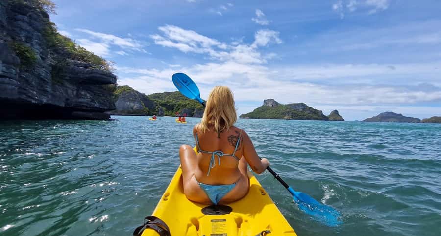 Koh Pha Ngan: Day Tour Ang Thong with Kayak, Snorkel & Lunch - Snorkeling in Ang Thong: coral, fish, and a tight time window