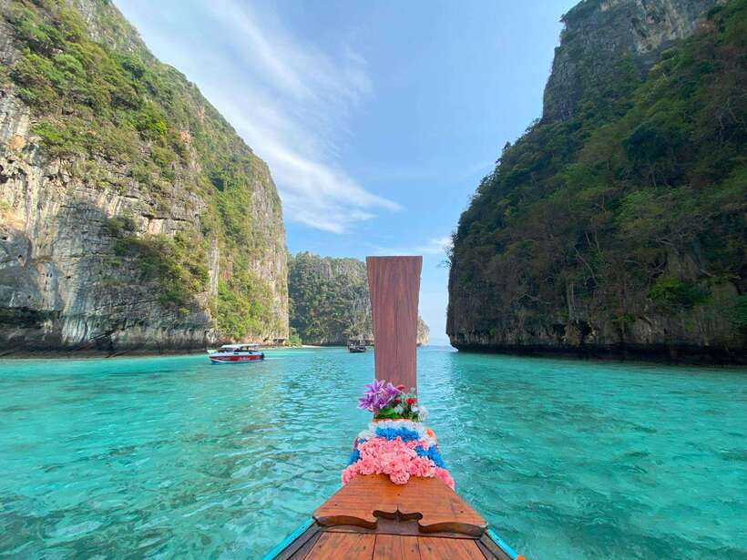 Koh Phi Phi: Maya Bay Private Longtail Boat Tour - Viking Cave from the sea: ancient wall art and bird-nest history, no entry needed