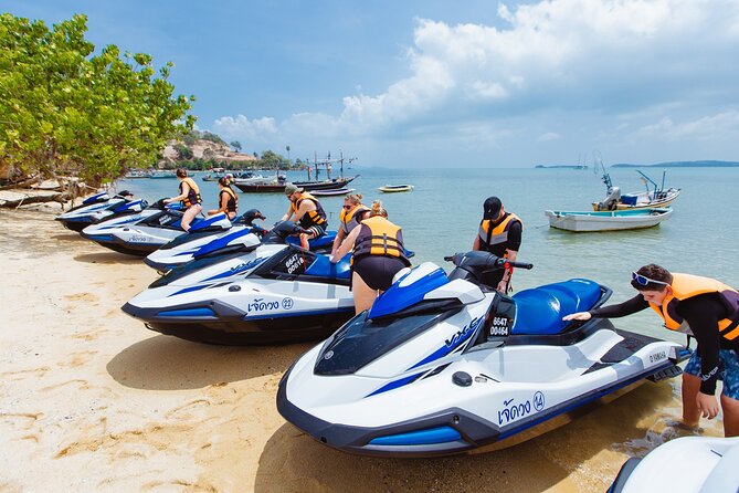 Koh Samui Jet Ski Safari Tour - Stop 1: Big Buddha Temple (Wat Phra Yai) from the coast