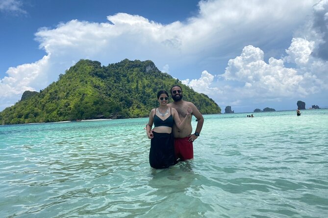 Krabi 7 Islands Snorkeling & Plankton Night by Big Longtail Boat - Poda Island: your long beach break and the sunset BBQ dinner setup