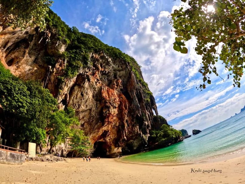 Krabi: 7 Islands Sunset Tour by Speedboat with Snorkeling - Phra Nang Cave Beach on Railay: Sand, Princess Cave, and Monkey Energy