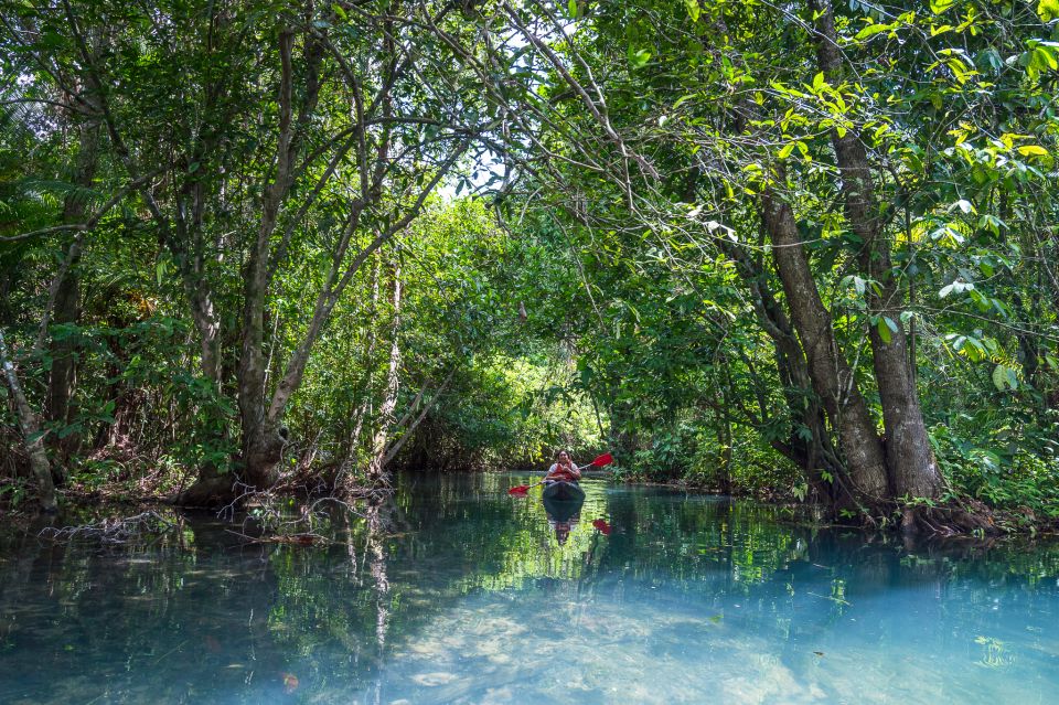 Krabi: Crystal Lagoon Kayaking and Horseback Riding Day Trip - Pickup, the air-conditioned van, and Klong Nong Tale canal scenery
