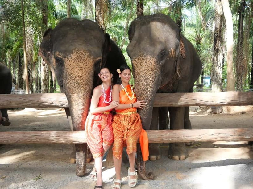 Krabi: Elephant Feeding Program with Traditional Thai Dress - Your Treat Basket: Bananas or Sugar Cane, and How Feeding Works