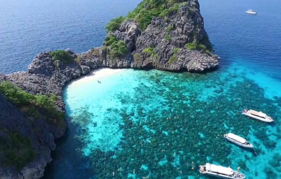 Krabi: Koh Rok & Koh Haa Hidden Snorkeling Tour by Speedboat - Stop 1 snorkel at Kok Rok Nok reef, then Man Sai Beach on Koh Rok