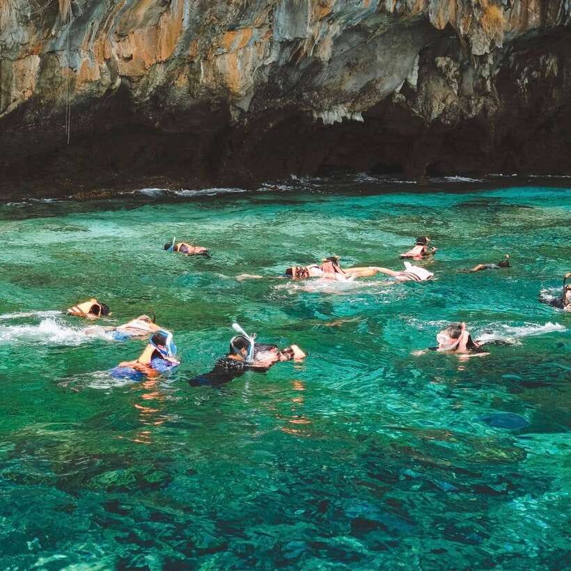 Krabi: Phi Phi Islands Speedboat Tour with Buffet Lunch - Snorkeling on Phi Phi: gear included and the best way to enjoy it
