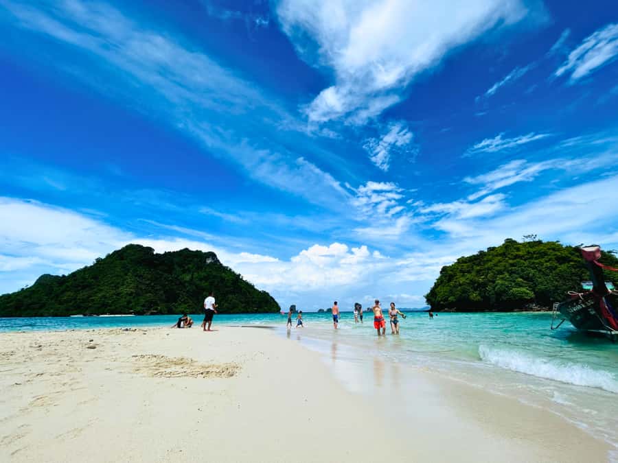 Krabi: Private 4 Islands Longtail Boat Tour With Cave Visit - Phra Nang Beach and Cave: sacred limestone cliffs and a white-sand pause
