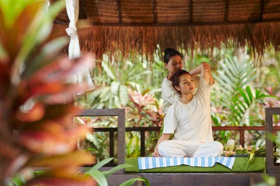 Krabi: Private Hot Spring Spa & Thai Massage Retreat - Body scrub with fresh organic scrubs and herbal products