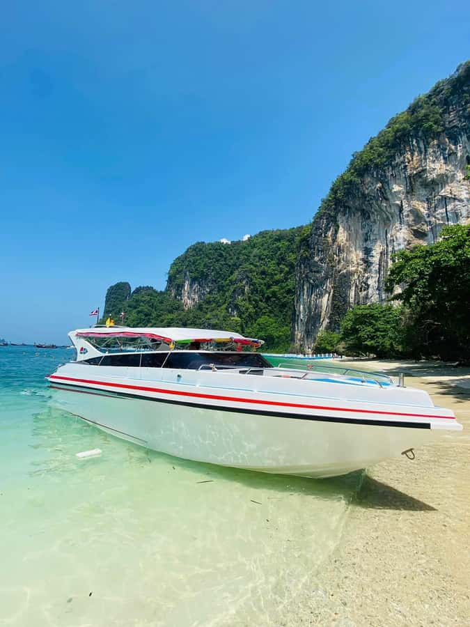 Krabi: Private Luxury Speedboat with picnic beach (4 island) - From Ao Nang to the first island: what “private” really feels like