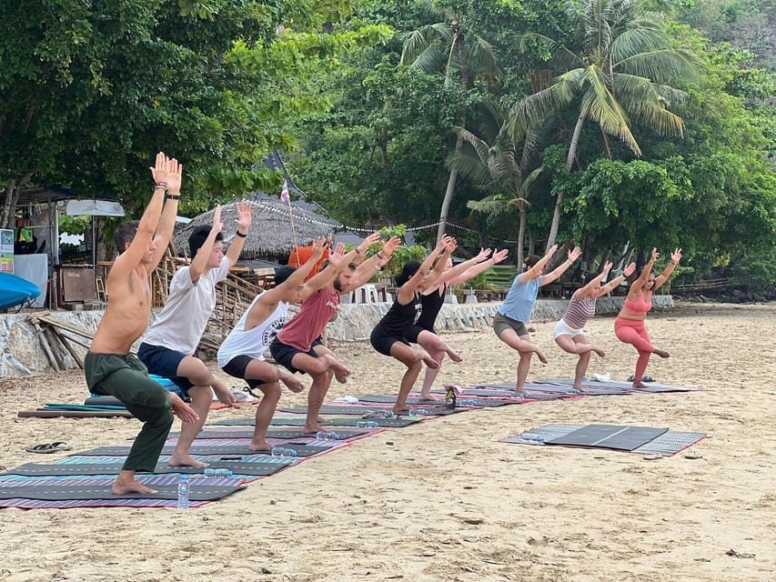 Krabi: Sunrise Yoga Balance Join-in Class - Finding Yoga On the Beach at 07:30 in Ao Nang