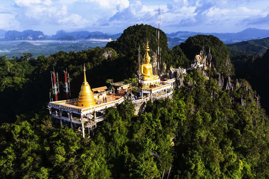 Krabi Tiger cave , emerald pool, hosspring waterfall jungle - Tiger Cave Temple: climb for the views and the cave meditation vibe