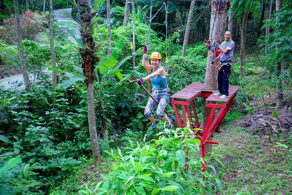 Krabi: Ultimate Zipline Games Challenge - Program A for Families: Gentle Thrills at Up to 5 Meters