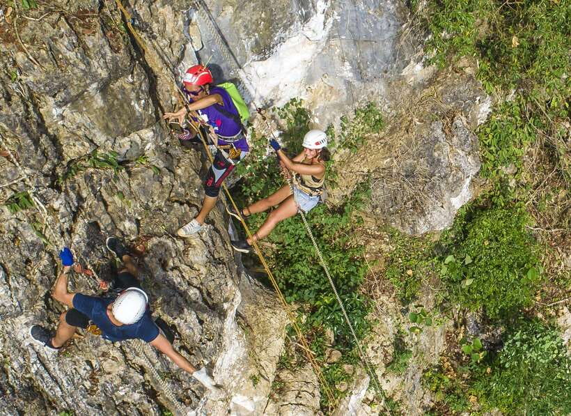 Krabi: Ziplining with Abseiling and Rock Climbing Options - Tree ladder climbing: the moment you go from passive to active