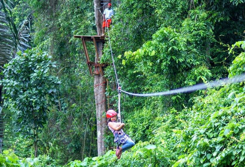 Krabi: Ziplining with Abseiling and Rock Climbing Options - Abseiling on limestone: the 70-meter rope descent