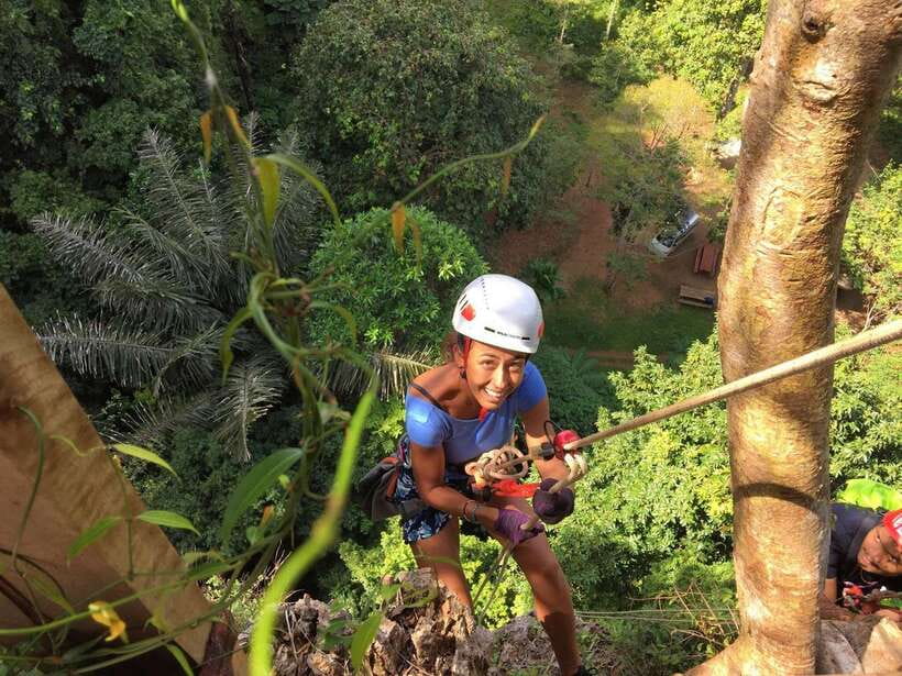 Krabi: Ziplining with Abseiling and Rock Climbing Options - Zone A + B and the 250-meter zipline at 60 meters up