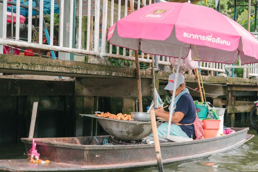 Longtail Boat Adventure to the Local Weekend Floating Market - Orchid and pandan farm entrance: a good stop before you get hungry