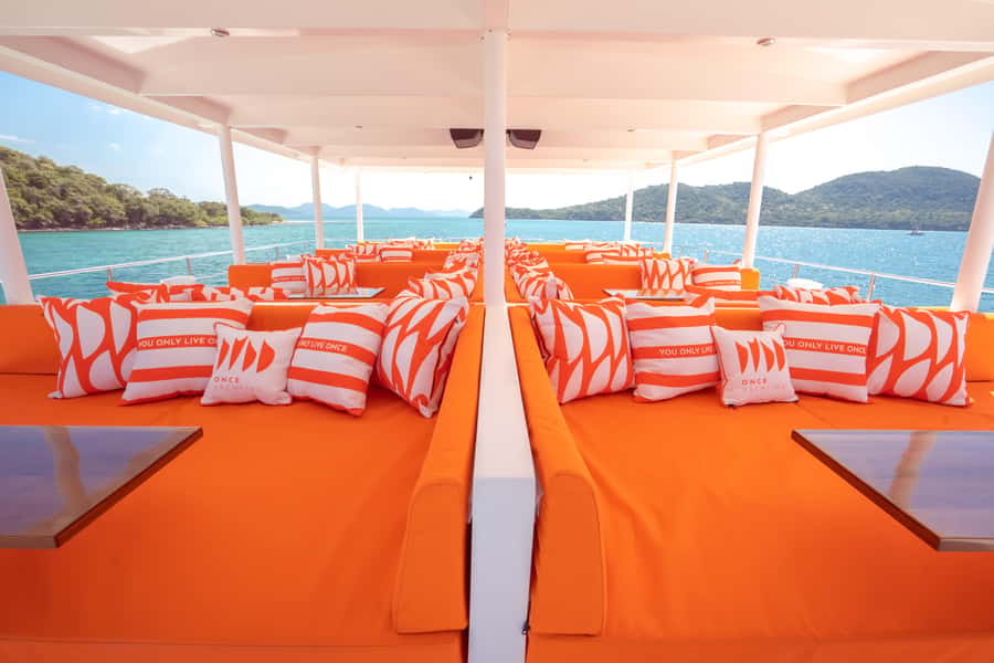 Pattaya: 3 Islands Hopping Day Tour on Catamaran with party - The Big Island Stop: Ko Lan Swimming, Snorkeling, and Banana Fun