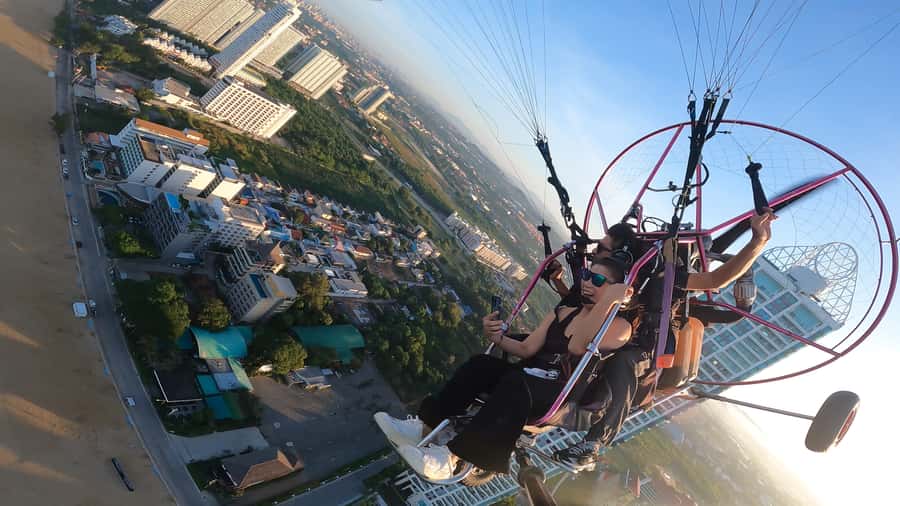 Pattaya: Beach + City Scenic Paramotor Flight by BFA - Safety Briefing, Helmet, and Headset: How the Flight Starts