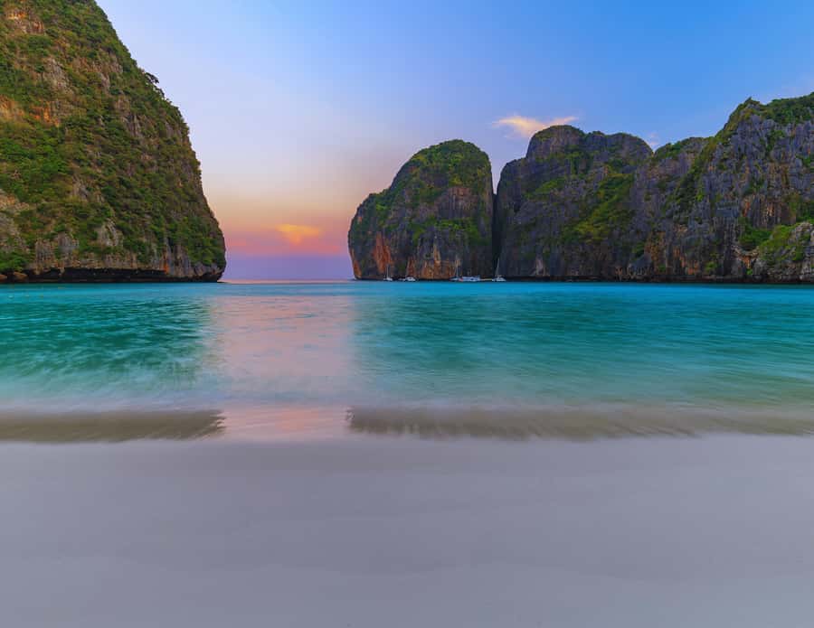 Phi Phi & 4 Islands sunset tour plus bioluminescent plankton - Maya Bay photo stop and Pileh Lagoon snorkeling: the day’s first wow