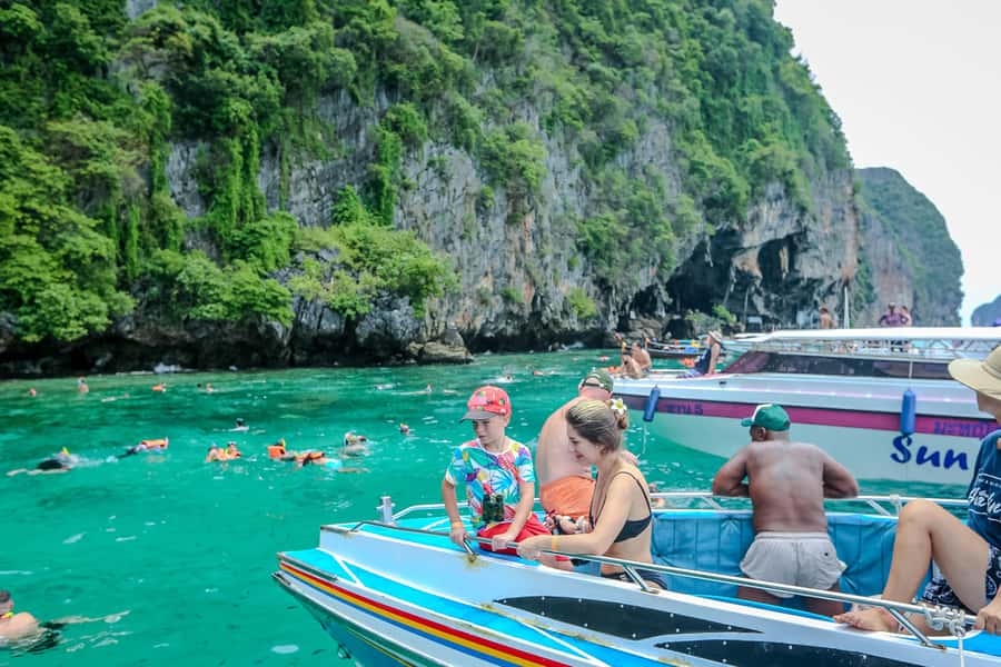 Phi Phi: 7 Islands Speed Boat Tour with Sunset and Plankton - Viking Cave and the Photo-Friendly Coastal Stops