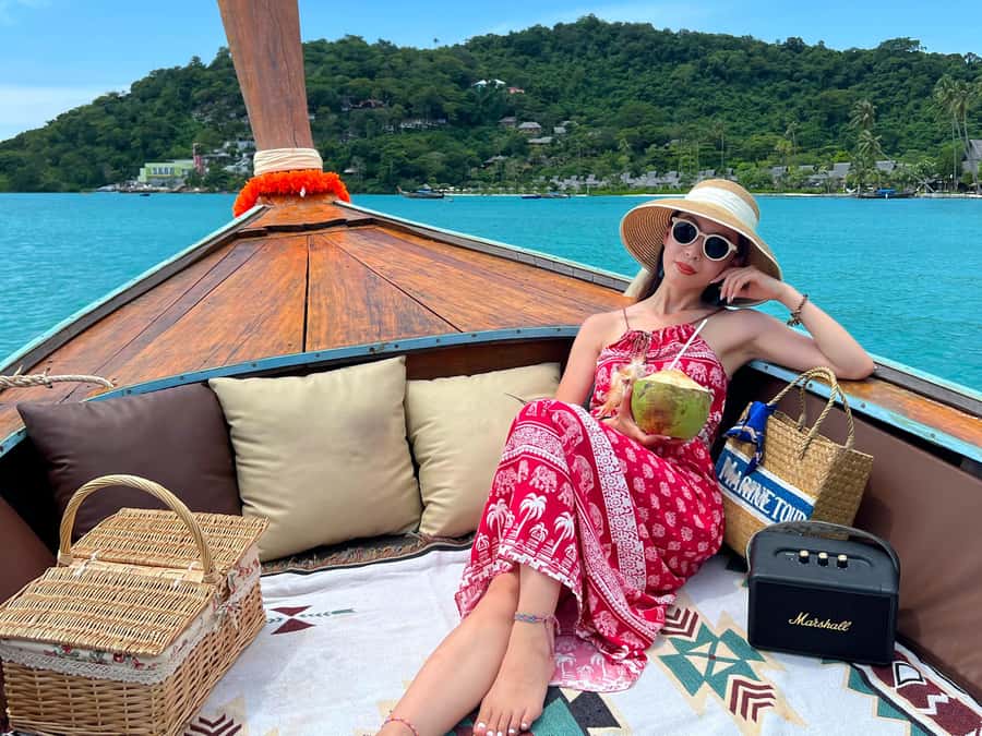 Phi Phi: Luxury Private Longtail Boat to Maya Bay with Lunch - Monkey Bay from a safe distance, plus Lo Sama Bay and more reef time