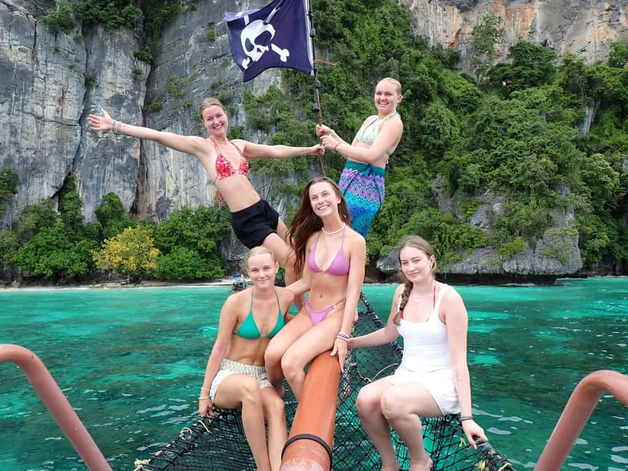 Phi Phi: Pirate Boat with Snorkeling, Kayaking, and Party - Food, drinks, and what to pack so you feel comfortable