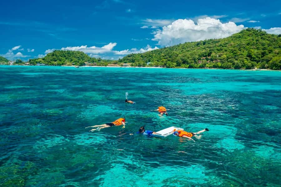 Phuket: Bamboo Island and Phi Phi Islands by Fast Catamaran - Monkey Beach: classic photos, quick stop, no pressure