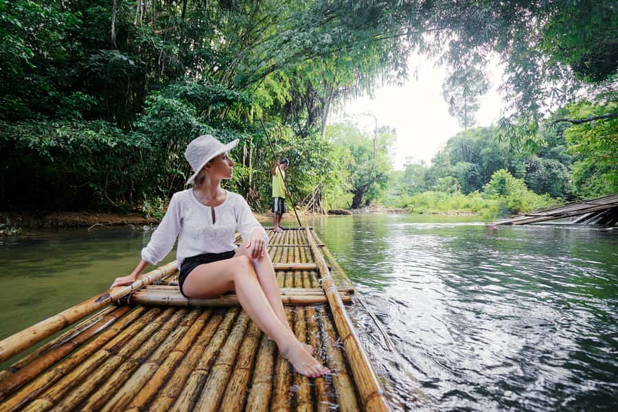 Phuket: Bamboo & Water Rafting with Phang Nga Bay Viewpoint - Monkey Cave wildlife viewing: photos, patience, and respect