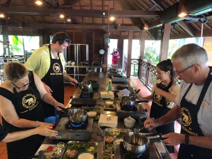 Phuket - Blue Elephant Thai Cooking Class with Market Tour - How the 4-course Thai menu is taught (starter, soup, main, side)